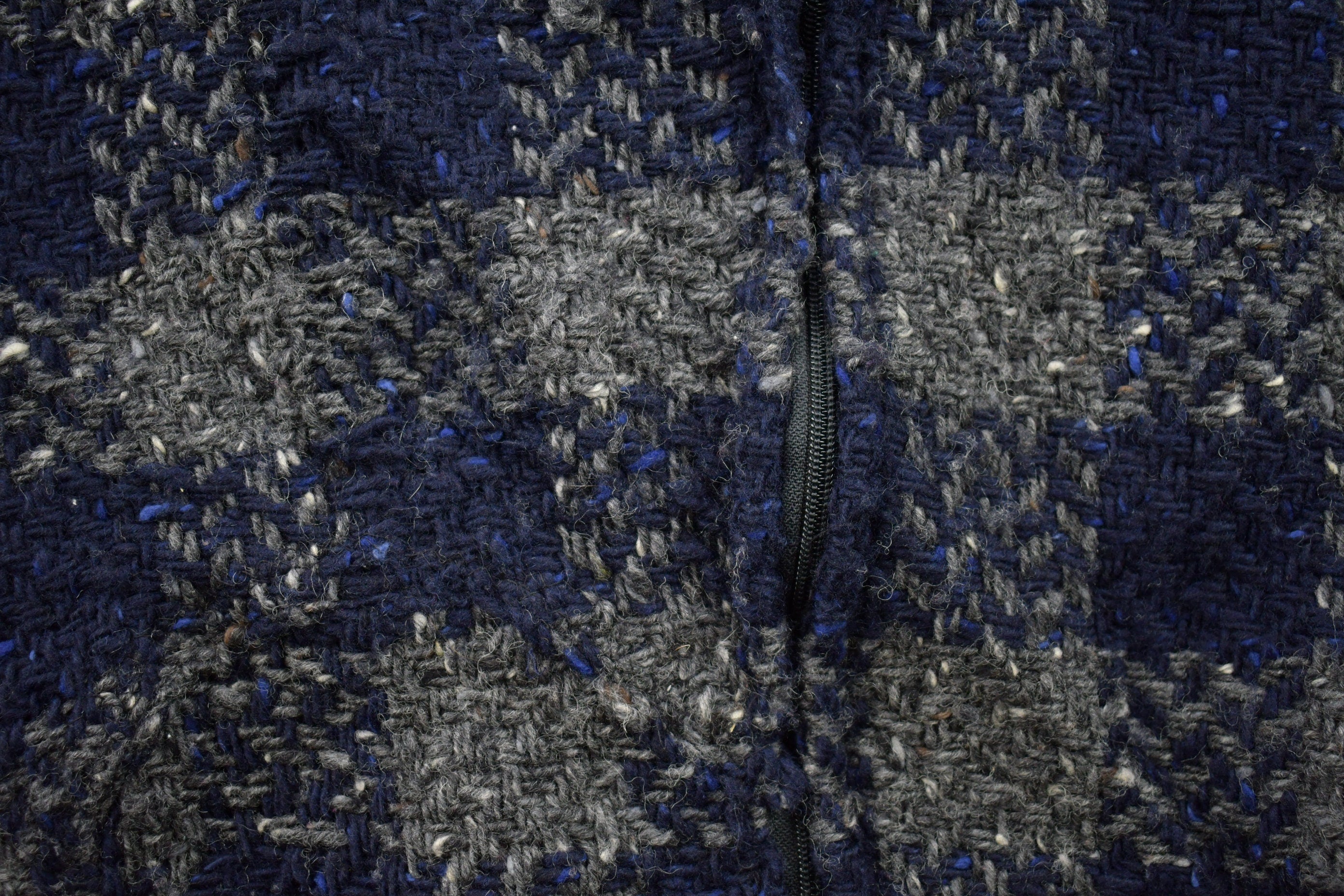 Vintage 1990s 100% Wool Knit Plaid Sweater Vest