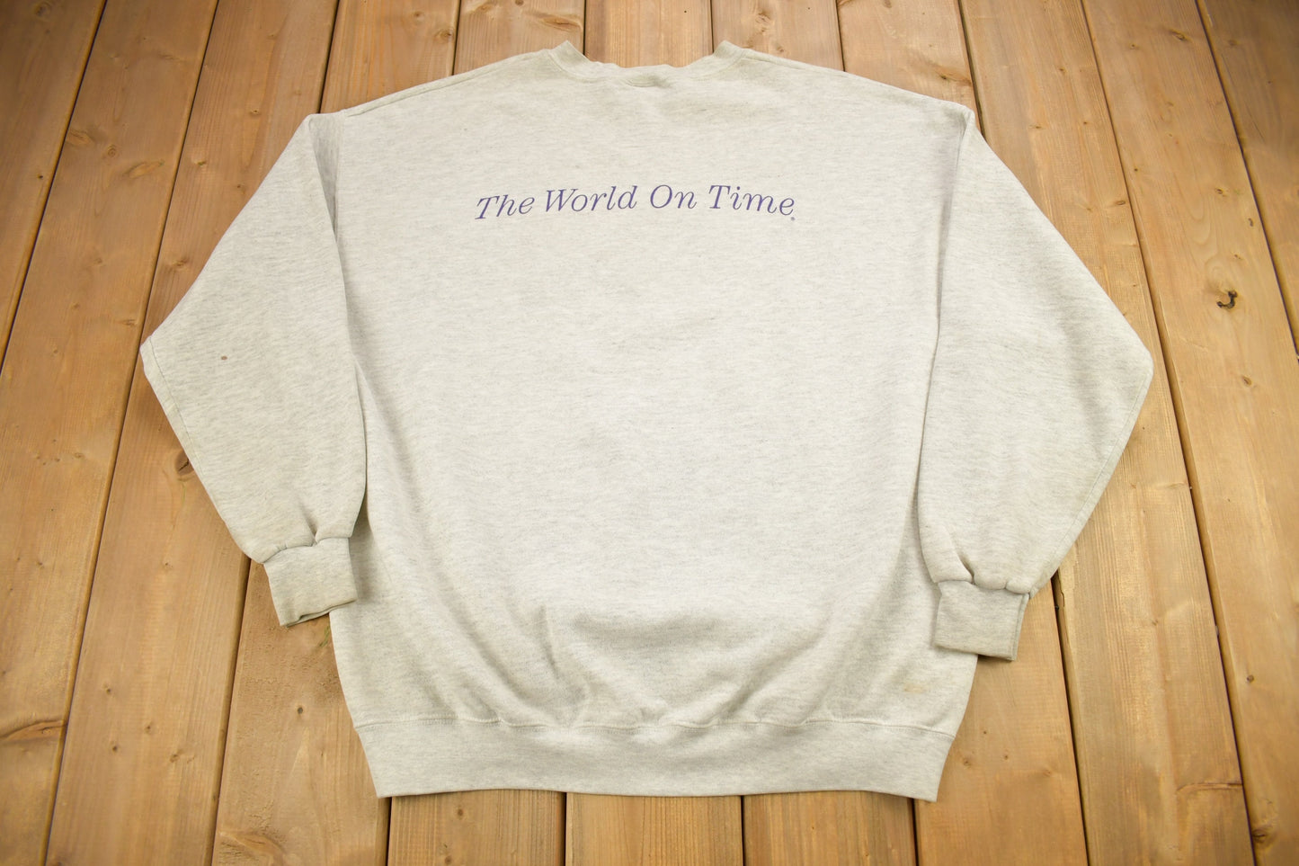 Vintage 1990s Fed Ex "The World On Time" Crewneck Sweatshirt / 90s Crewneck / Lee Heavy Weight / Streetwear / Federal Express