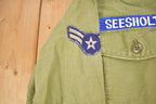 Vintage 1960s OG-107 US Air Force Military Sateen Shirt
