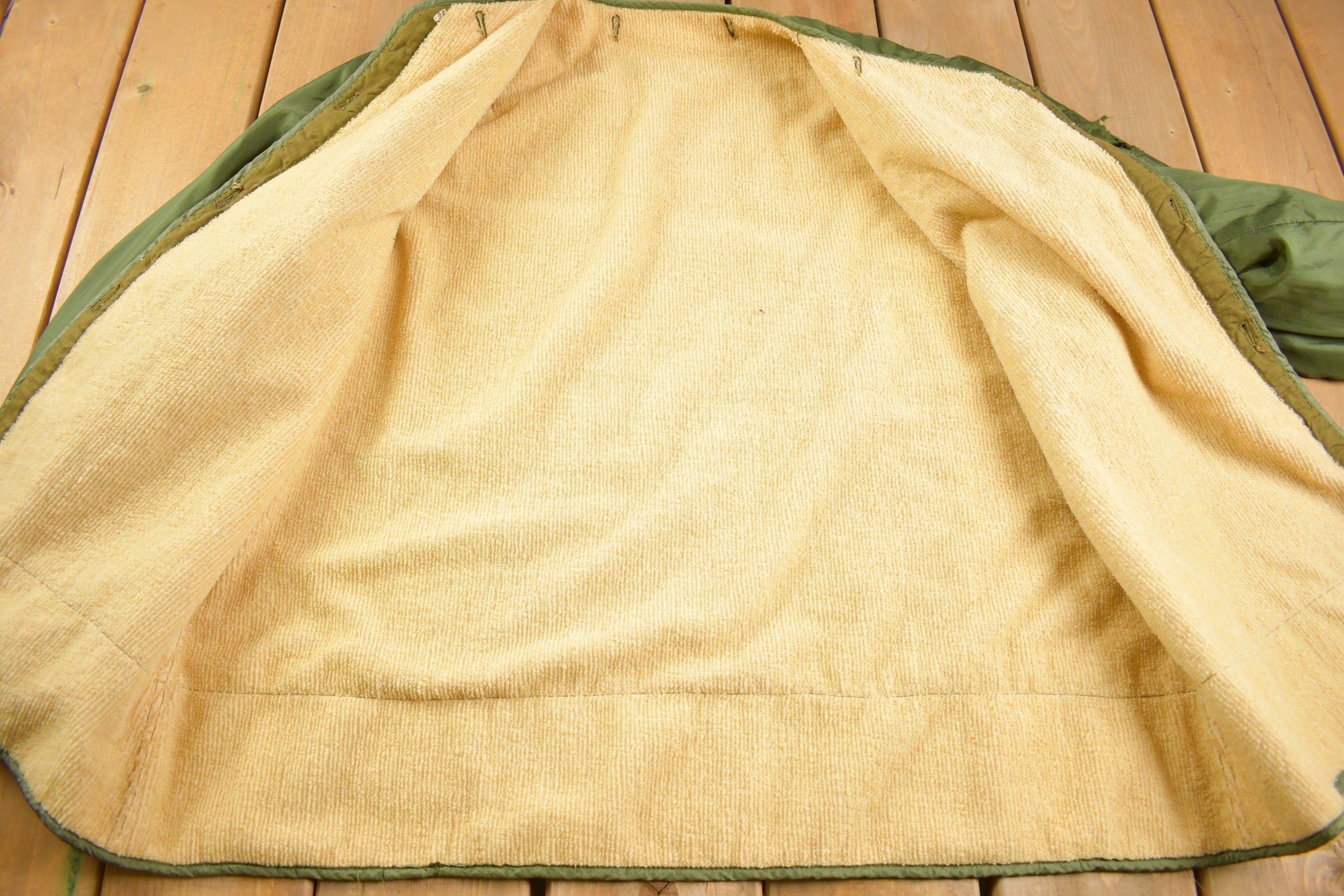 Vintage 1951 100% Wool Lining Authentic Military Parka Jacket Liner