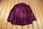 Vintage 1960s Sears & Roebucks Purple Plush Faux Fur Coat
