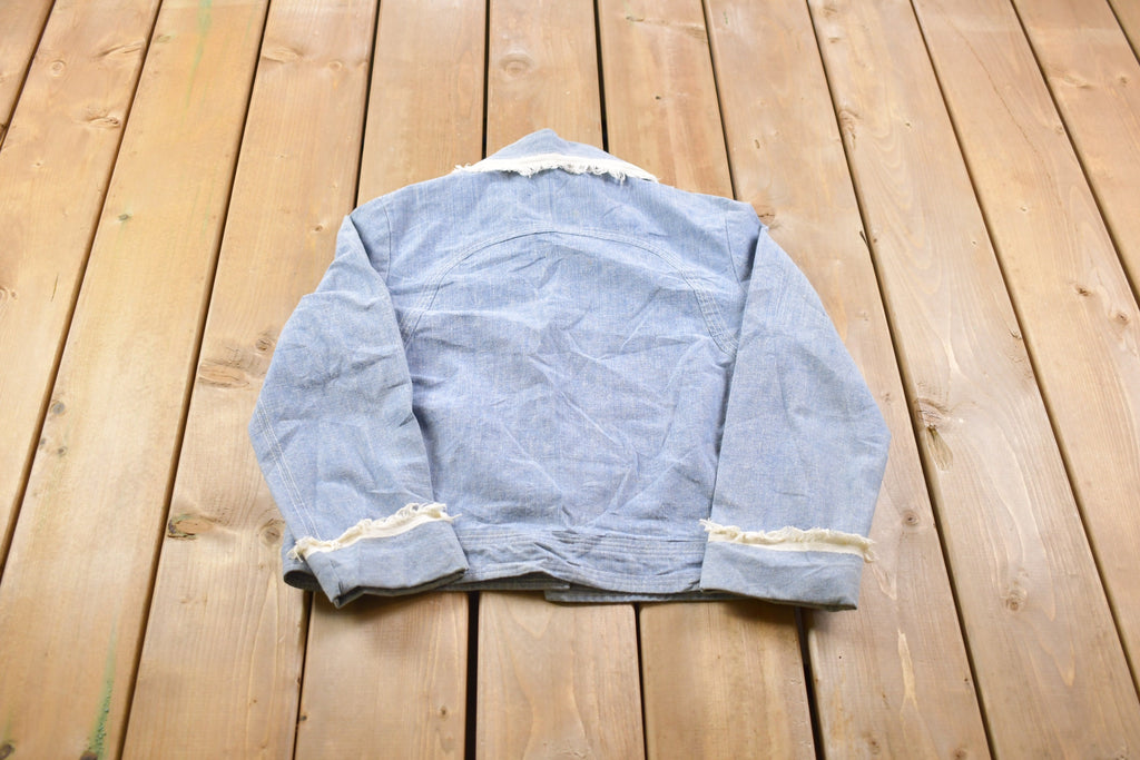Vintage 1970s Fringe Denim Jean Jacket