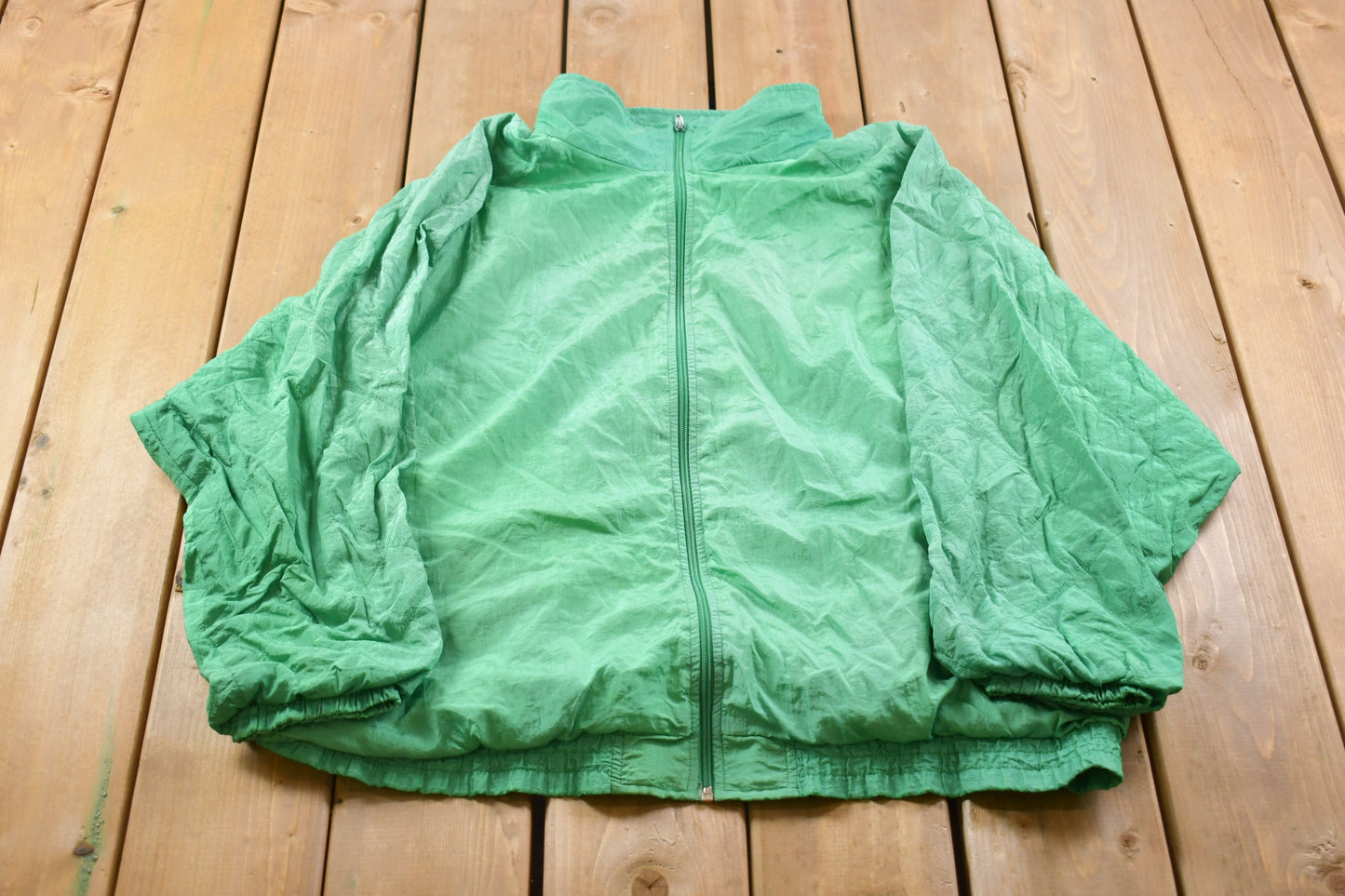 Vintage 1990s Laura Katherine Green Windbreaker & Track Pants Set / Streetwear / Lightweight Jacket / Vintage Track Set / Full Zip Jacket