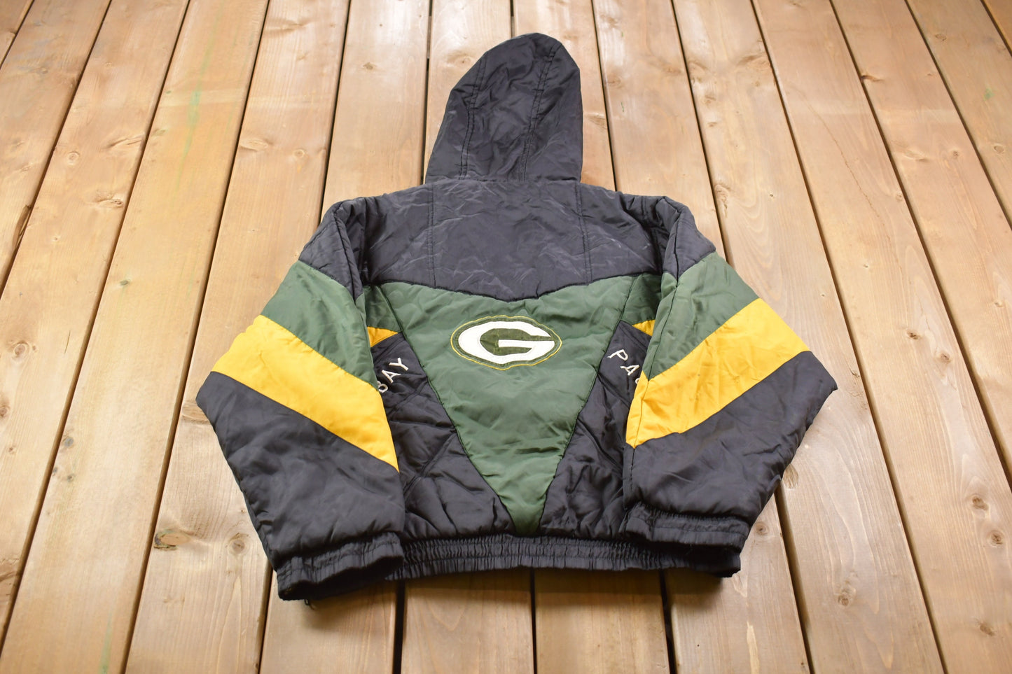 Vintage 1990s Green Bay Packer Pro Player Full Zip Puffer Jacket / 1990s NFL Football / Vintage Bubble Jacket / Winter / Streetwear