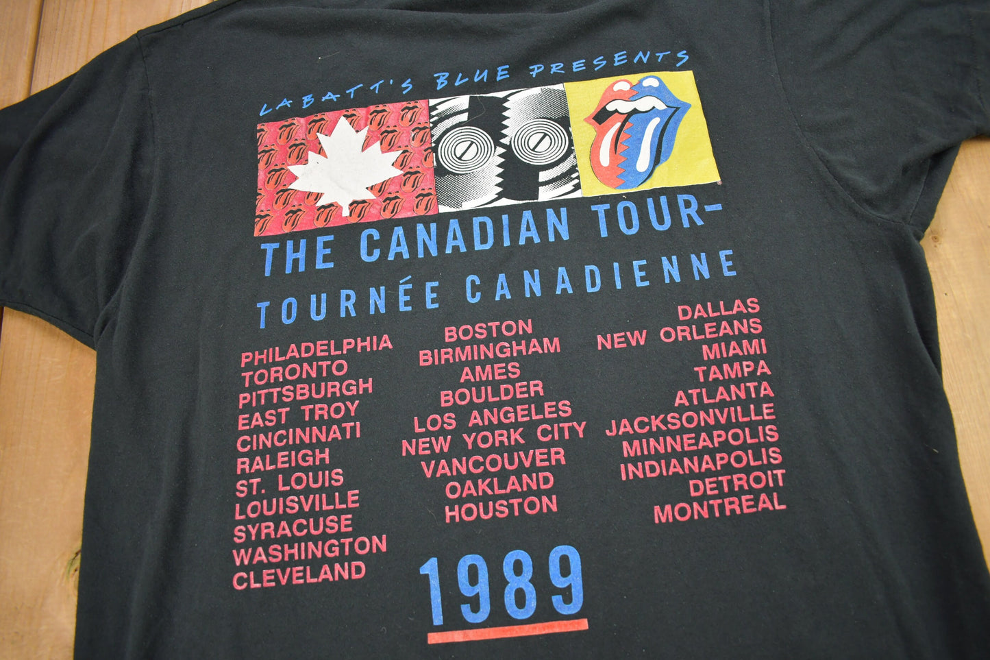 Vintage 1989 The Rolling Stones The Canadian Tour Band T-shirt / Band Tee / Single Stitch / Made in Canada / Music Promo / Premium Vintage