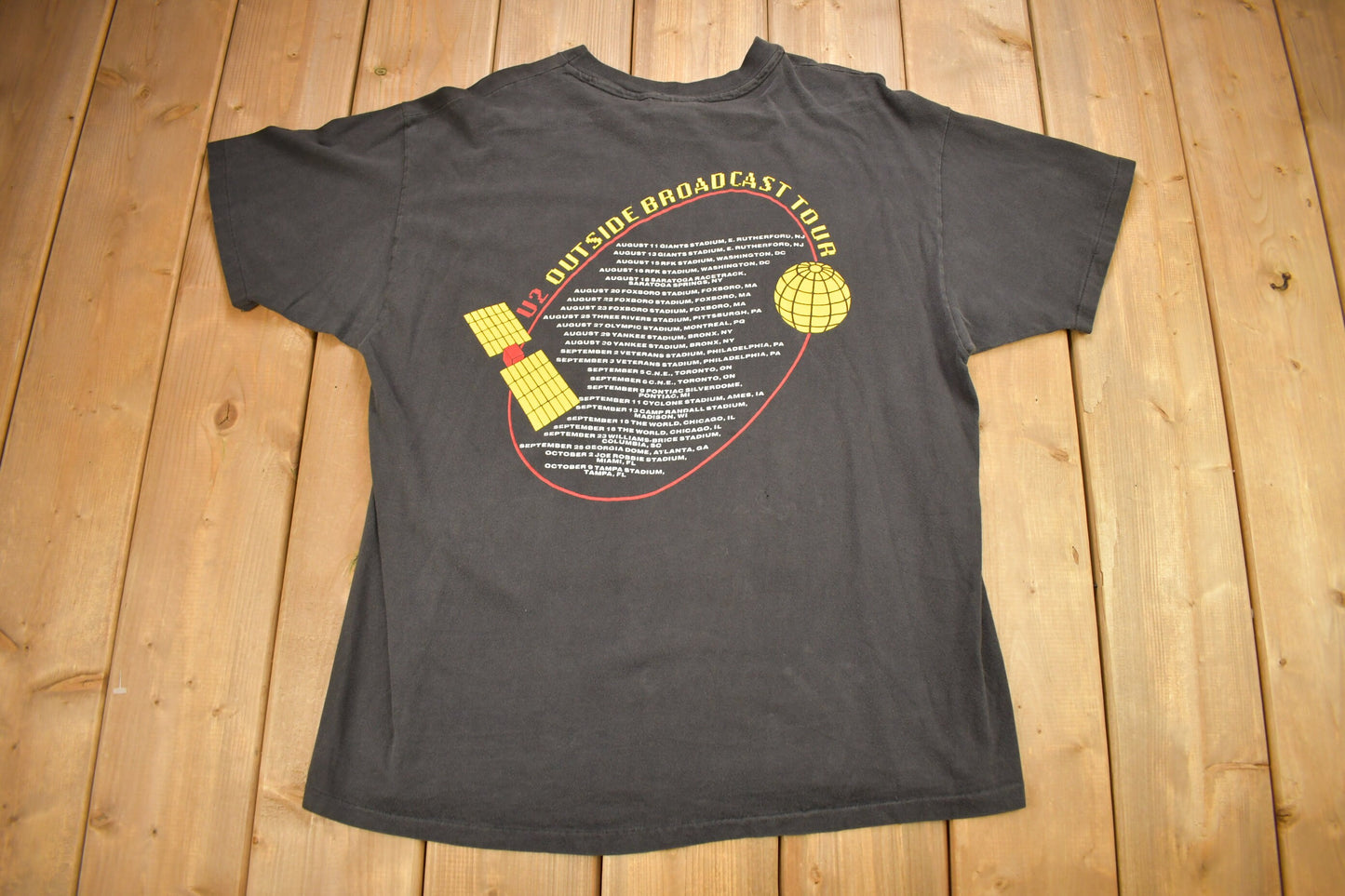 Vintage 1992 U2 Zoo TV Outside Broadcast Tour Band T-shirt / Band Tee / Single Stitch / Made in USA / Music Promo / Premium Vintage