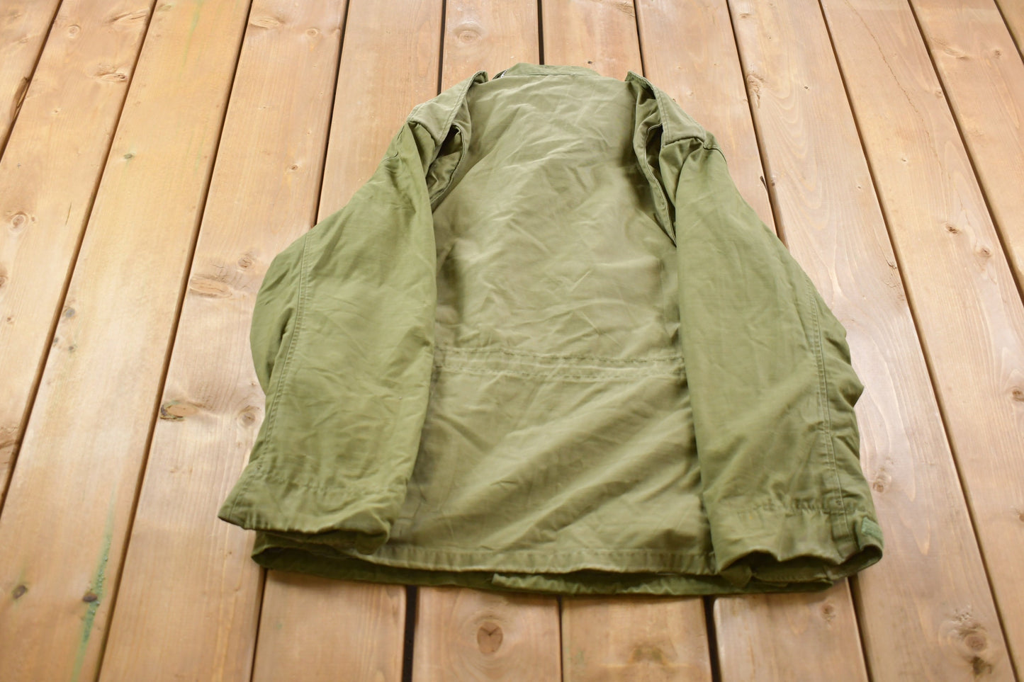 Vintage 1980s Cold Weather Field Coat / Zip Up Jacket / US Army Green / Vintage Army / Military Jacket / Outdoor Wear