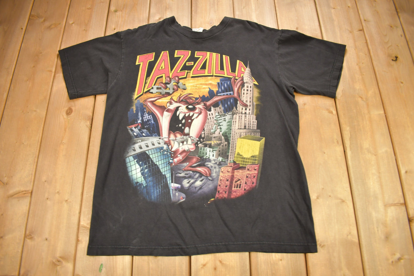 Vintage 1997 Taz-Zilla Graphic Looney Tunes T-Shirt / 90s Graphic Tee / Warner Bros / Made In USA