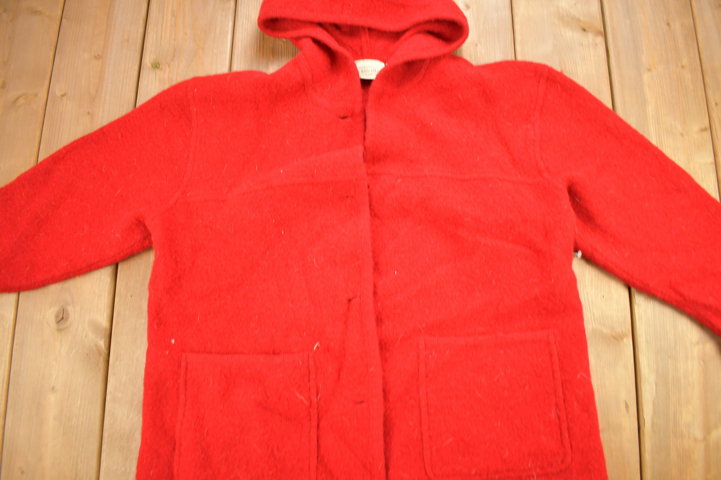 Vintage 1990s St Johns Bay Heavy Wool Jacket / Outdoorsman / Button Up / Red Jacket