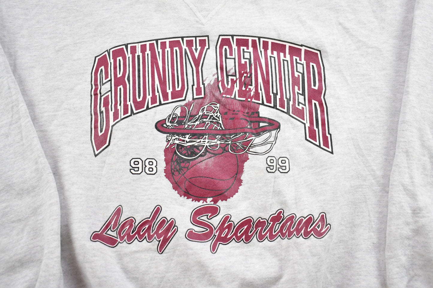 Vintage 1990s Grundy Center University Of Michigan Lady Spartans Collegiate Crewneck / NCAA Sweatshirt / Sportswear / Americana