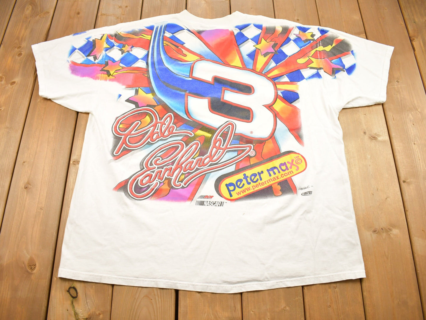 Vintage 2000 Dale Earnhardt Peter Max NASCAR All Over Print T-Shirt / NASCAR Racing / 90s Streetwear / Chase Authentics / Sportswear