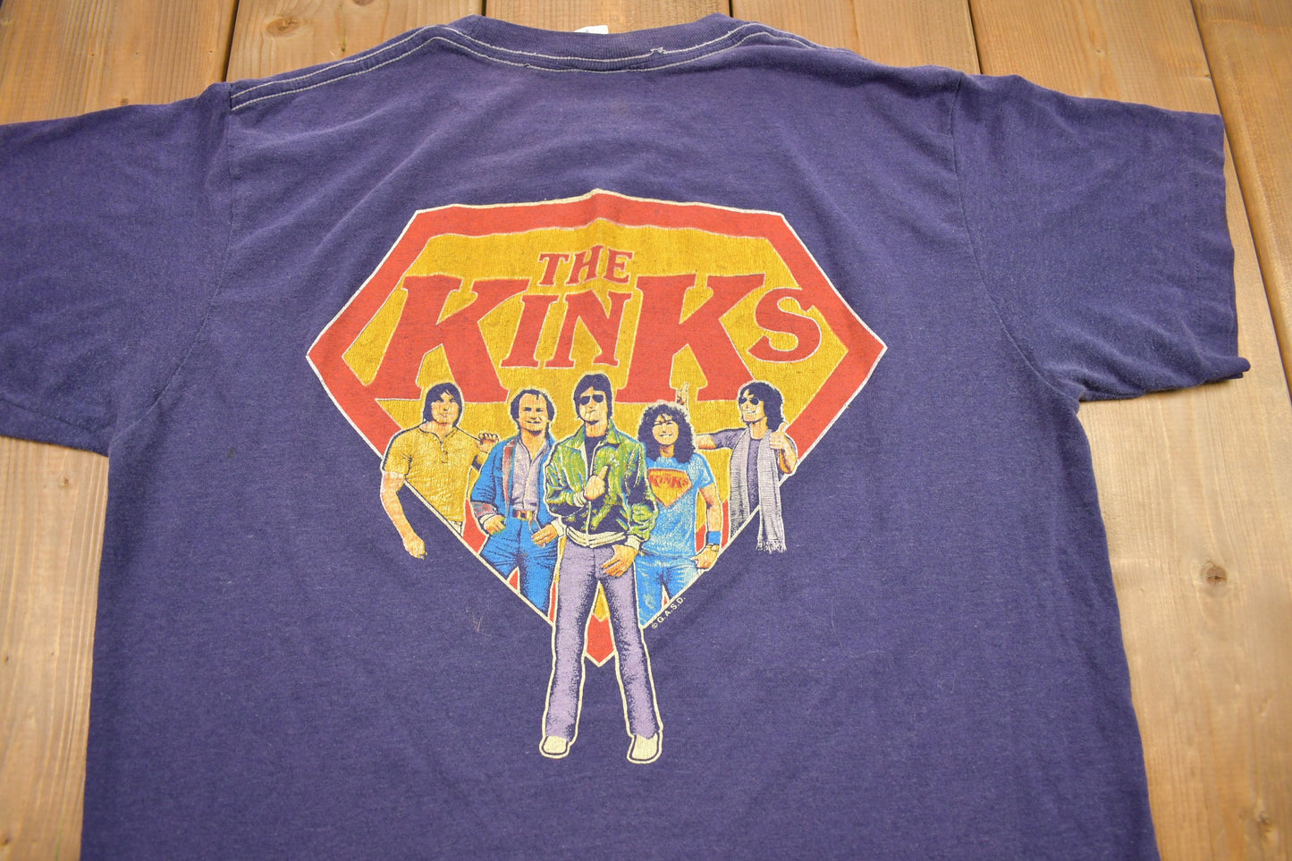 Vintage 1979 The Kinks Live In Concert Band T-shirt / Band Tee / Single Stitch / Made in USA / Music Promo / Premium Vintage