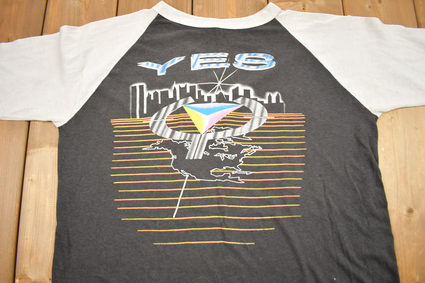 Vintage 1984 Yes World Tour Band T-shirt / Raglan Band Tee / Single Stitch / Made in USA / Music Promo / Premium Vintage