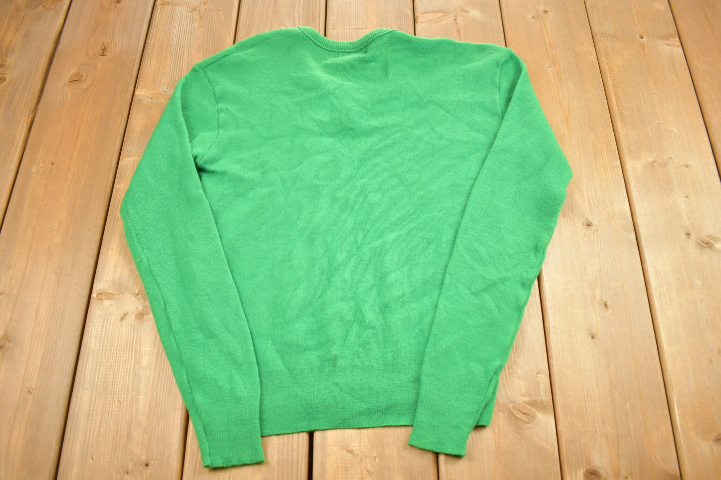 Vintage 1980s Garan Knitted V-Neck Sweater / Vintage V-Neck / Colourful Sweatshirt  / Made IN USA