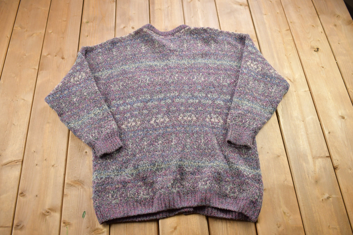 Vintage 1990s Nor' Easterly Wool Knit Sweater / Vintage 90s Crewneck / Outdoorsman / Vintage Knit / Winter Sweatshirt / Made In Scotland