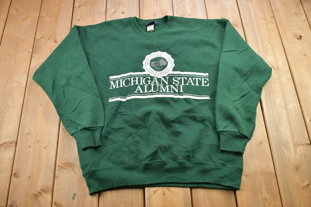 Vintage 1990s University Of Michigan State Alumni Collegiate Crewneck / Michigan Crewneck / NCAA Sweatshirt / Sportswear / Americana