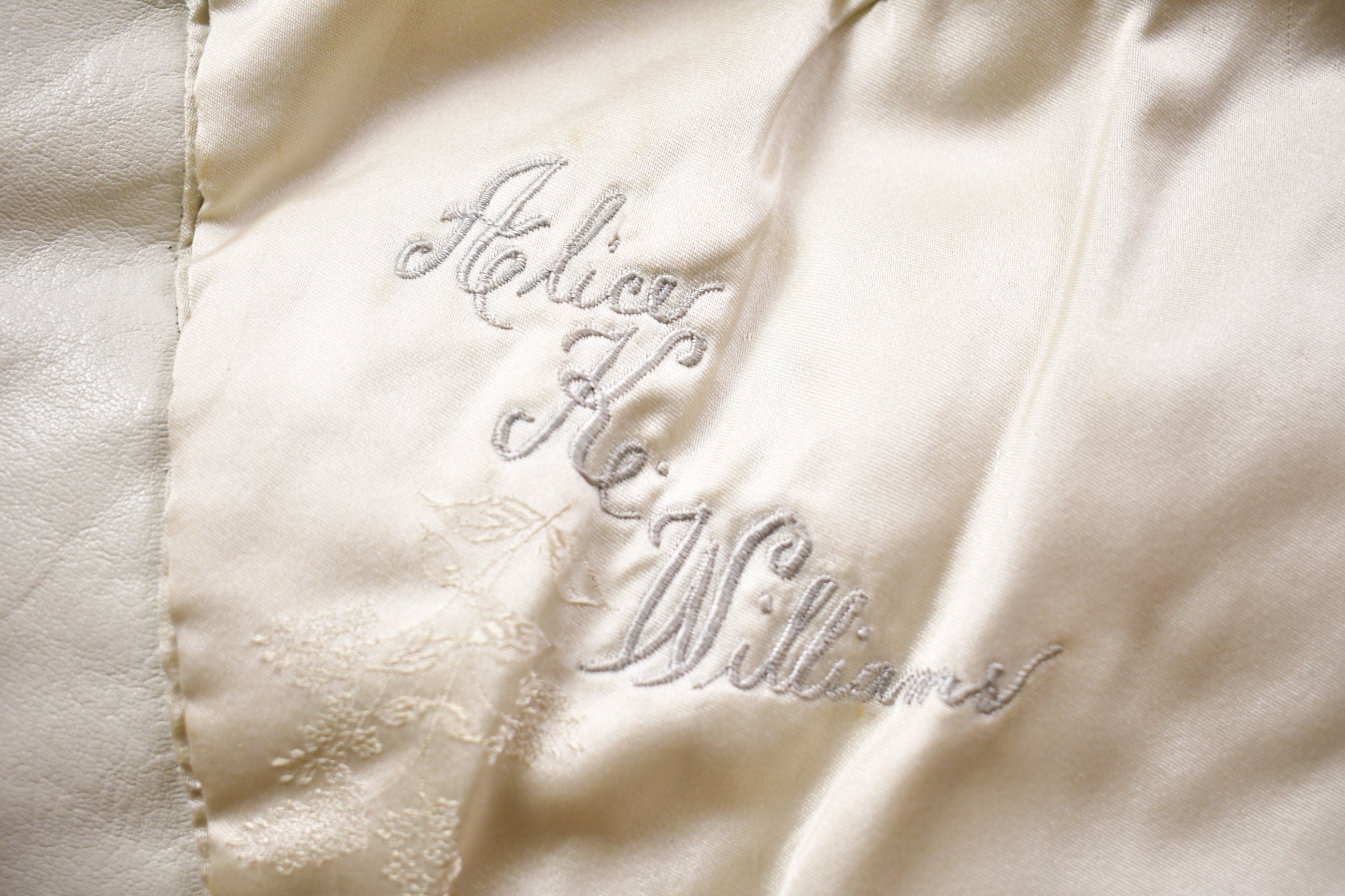 Vintage 1960s White Mink Fur Leather Panel Coat