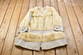 Vintage 1960s White Mink Fur Leather Panel Coat