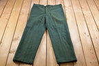 Vintage 1970s Green Johnson Trousers Size 26 x 30.5