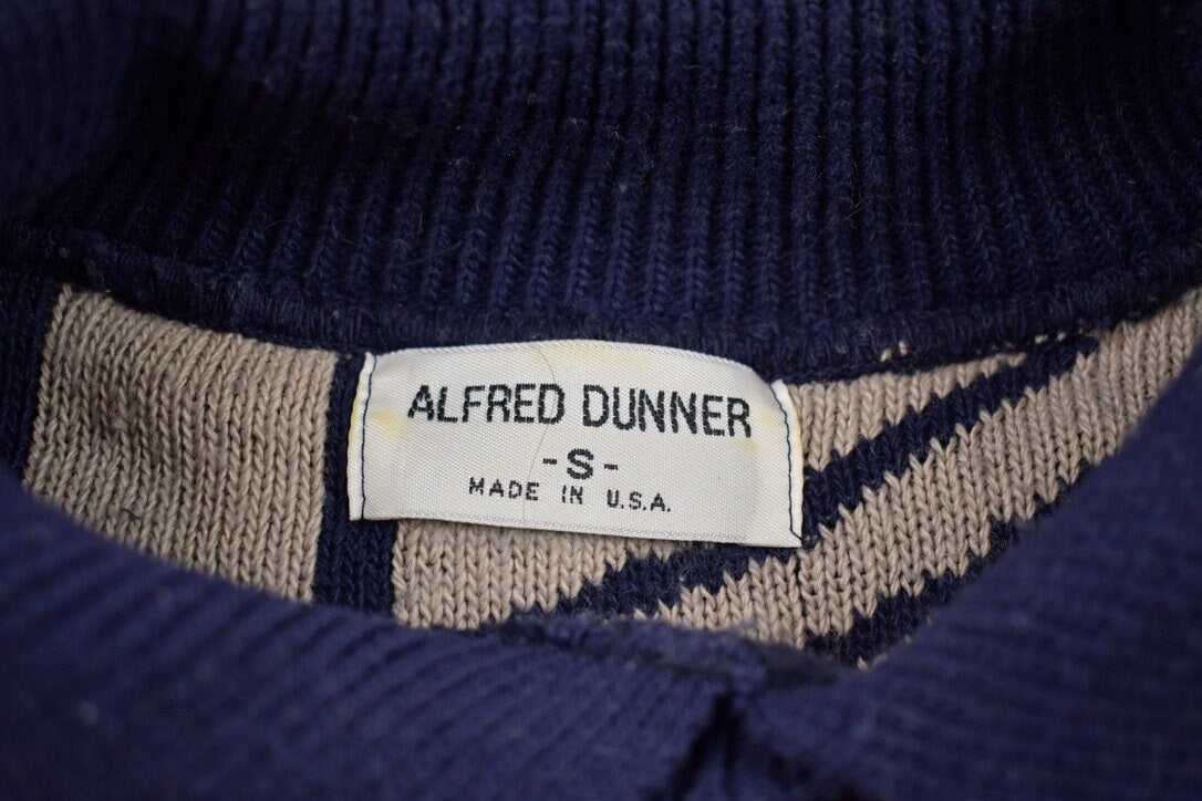 Vintage 1990s Alfred Dunner Knitted Crewneck Sweater / Vintage 90s Crewneck / All Over Pattern / Made In US / Sweatshirt / Abstract Pattern