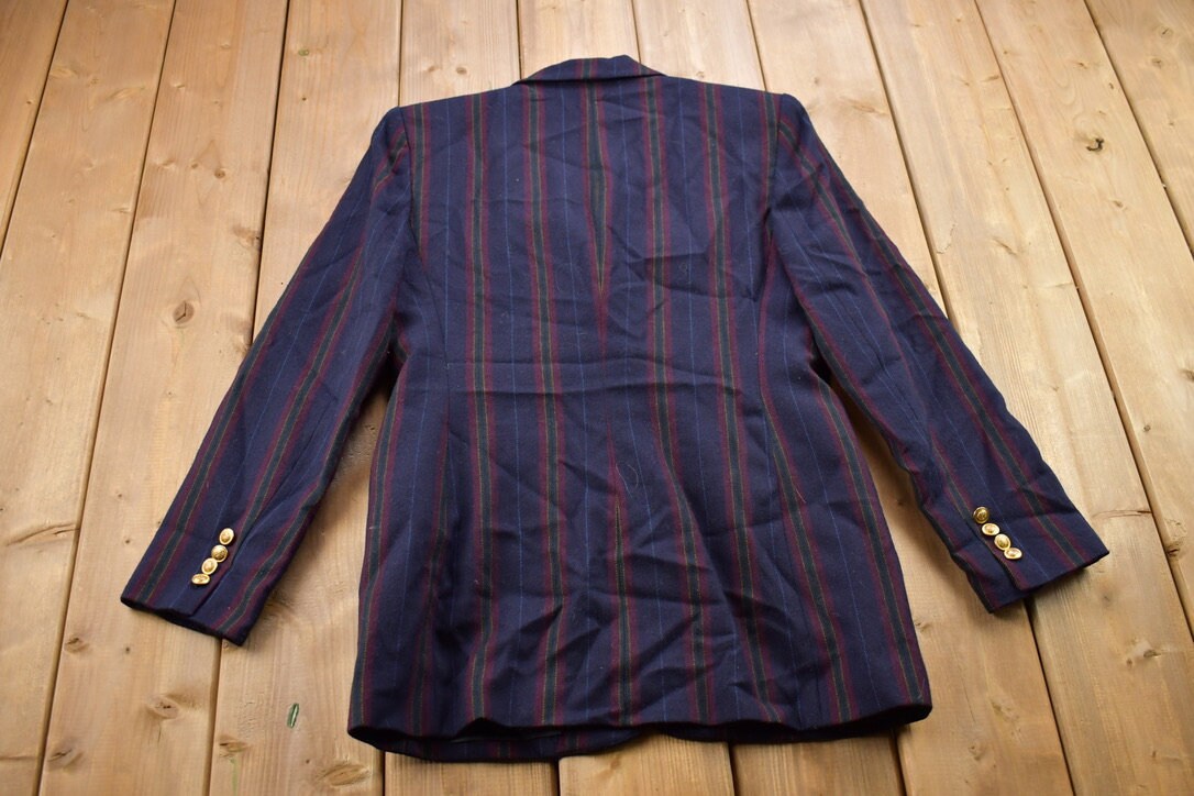 Vintage Ralph Lauren Pinstripe Button Up Blazer / Vintage Ralph Lauren / Lauren Blazer / Board School / Casual Wear / Made In USA / Polo