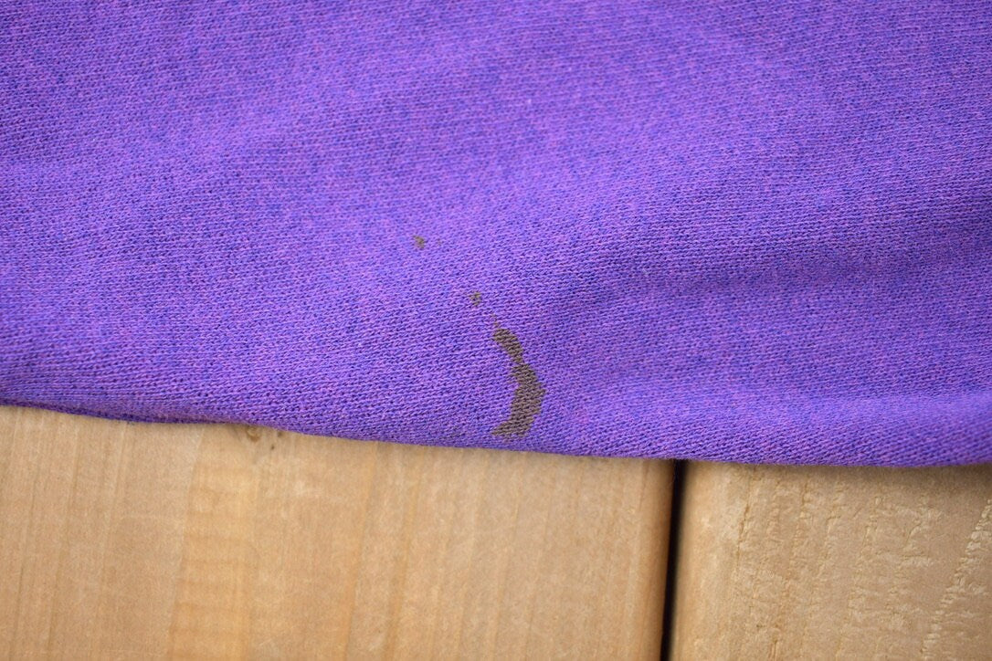 Vintage 1990s Purple Blank Crewneck Sweatshirt / 90s Crewneck / Made In USA / Essential / Streetwear / 90s Blank