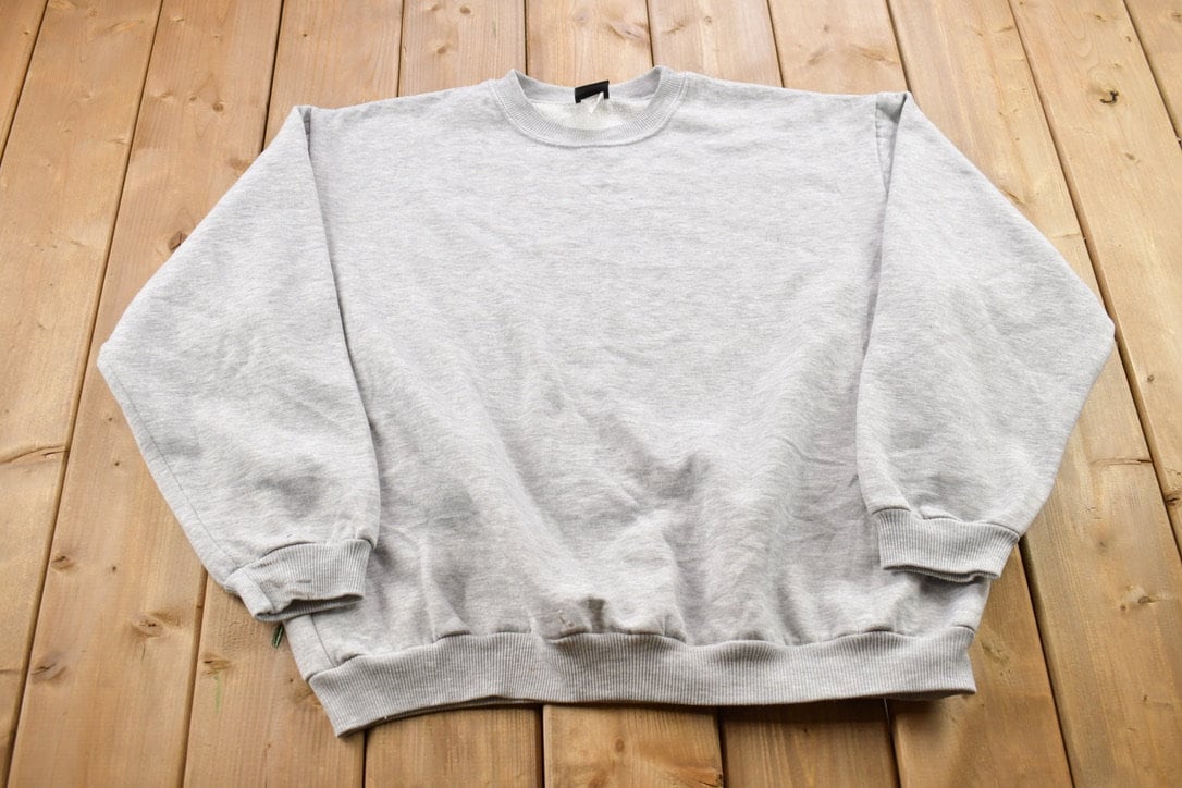 Vintage 1990s LA Speedy Blank Grey Crewneck Sweatshirt / 90s Crewneck / Made In USA / Essential / Streetwear / 90s Blank