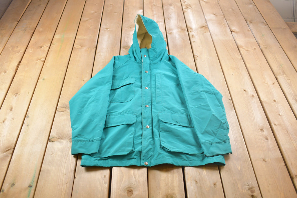 Vintage 1980s Woolrich Womens Blanket Lined Hooded Jacket