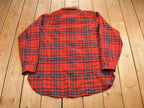 Vintage 1960s Pendleton Plaid Button Up Flannel Shirt