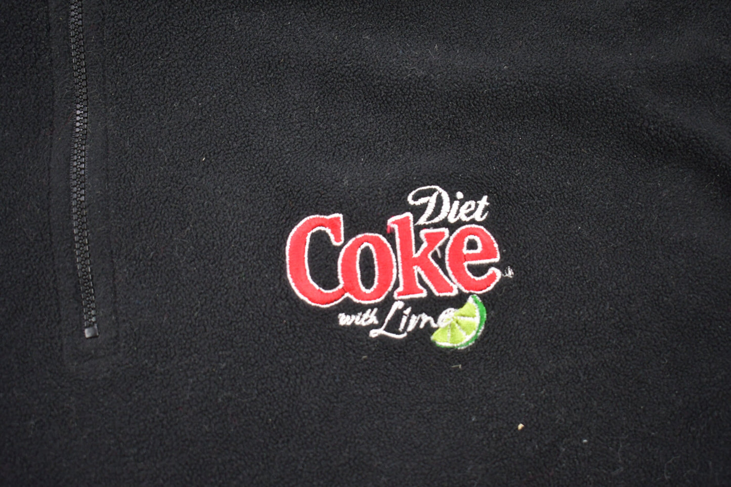 Vintage 1990s Diet Coke Lime Fleece Sweater / Outdoorsman / 90s Sweater / Streetwear / Hiking / Fleece Zip up / Vintage Coca-Cola Sweater