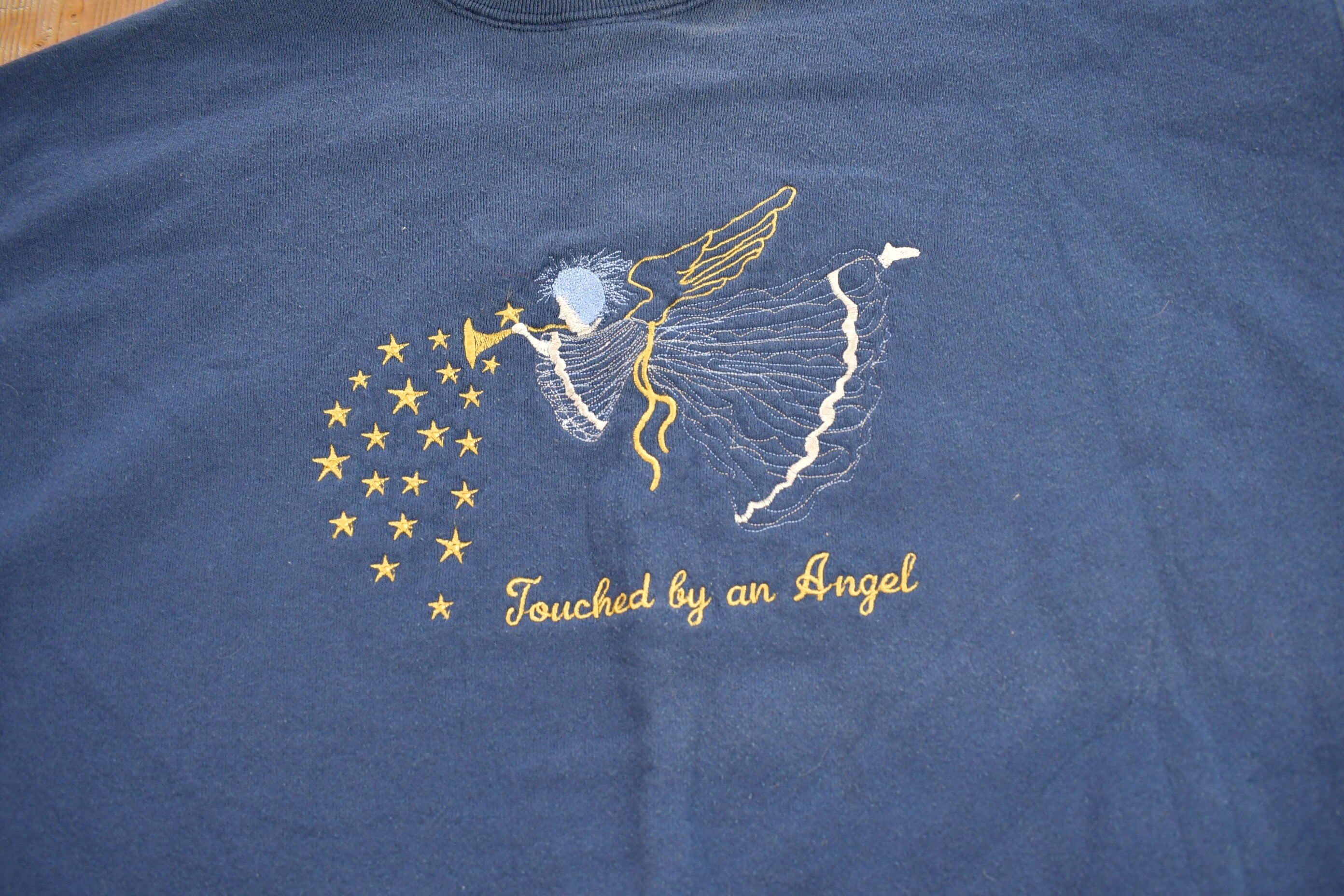 Vintage 1990s "Touched By An Angel" Double Collar Crewneck Sweater