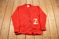 Vintage 1944 Embroidered Collegiate Knit Cardigan Sweater