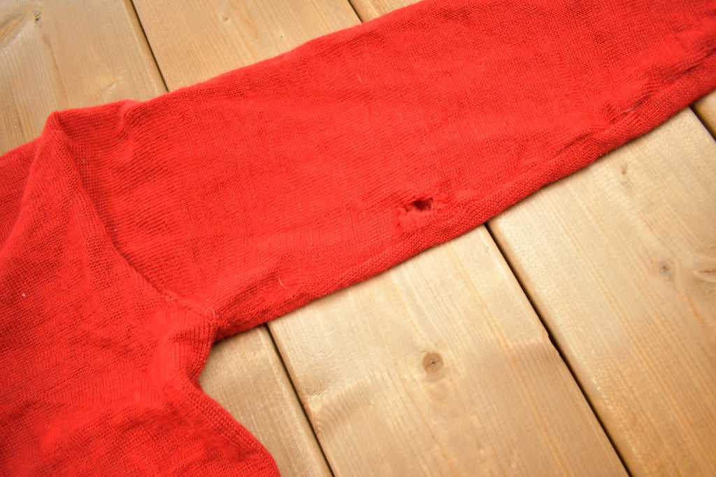 Vintage 1944 Embroidered Collegiate Knit Cardigan Sweater
