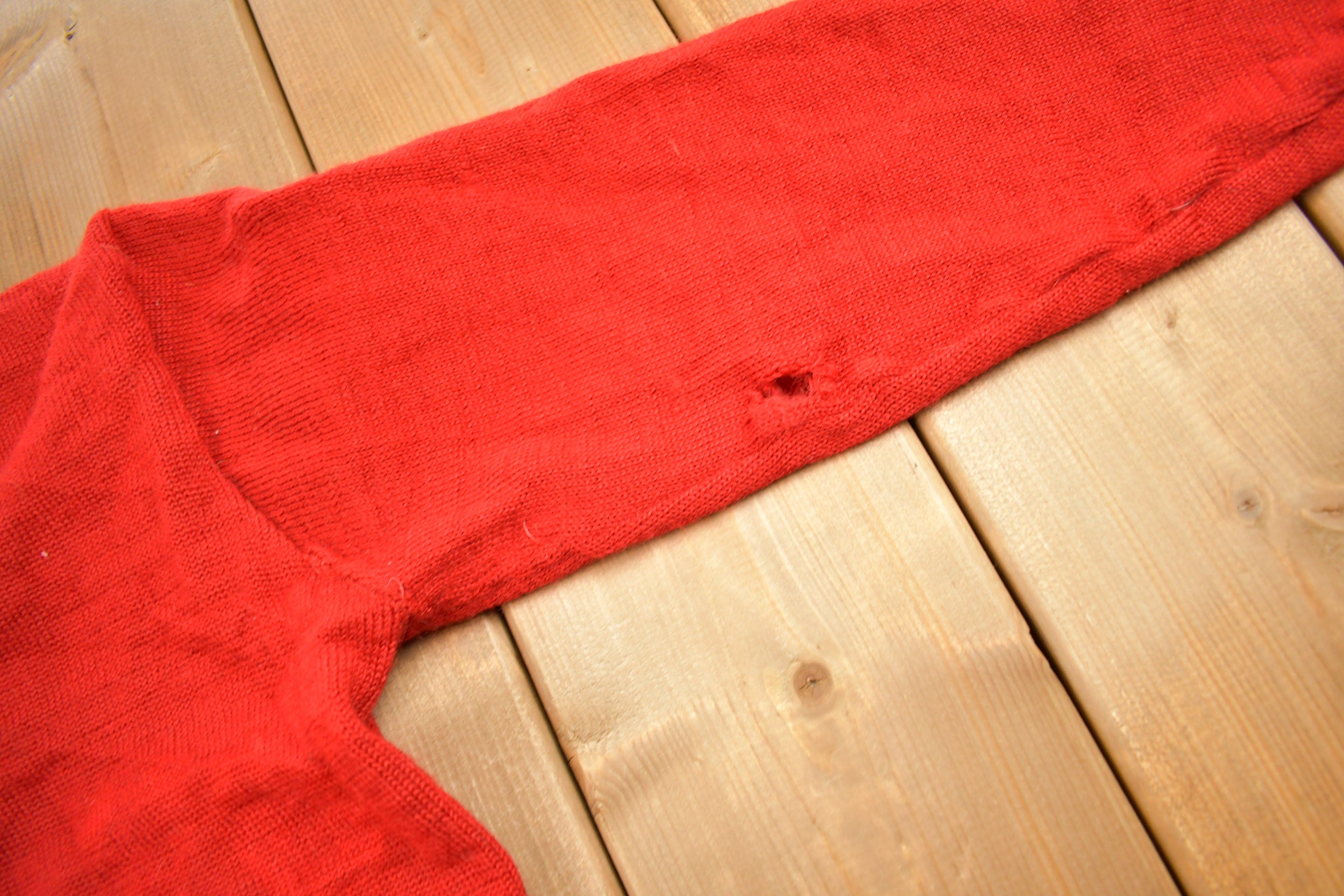 Vintage 1944 Embroidered Collegiate Knit Cardigan Sweater