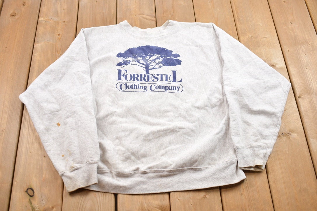 Vintage 1990s Forrestel Clothing Company Graphic Crewneck Sweatshirt / 90s Crewneck / Made In USA / Essential / Streetwear / 90s Blank