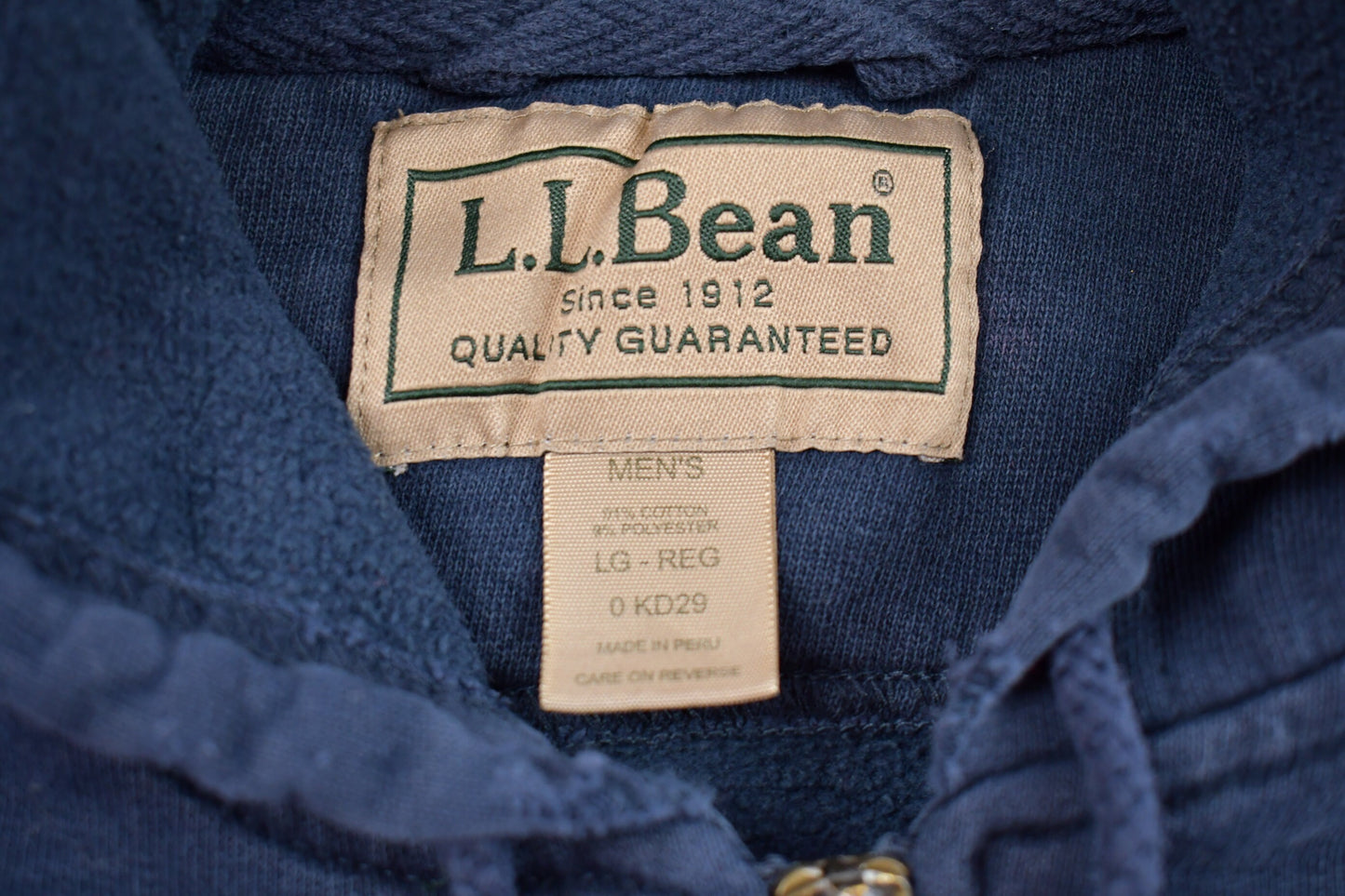 Vintage 1990s L.L. Bean Blank Zip Up Hoodie / 90s Hoodie / Vintage Sweater / Vintage L.L. Bean / 90s L.L. Bean / L.L. Bean Hoodie