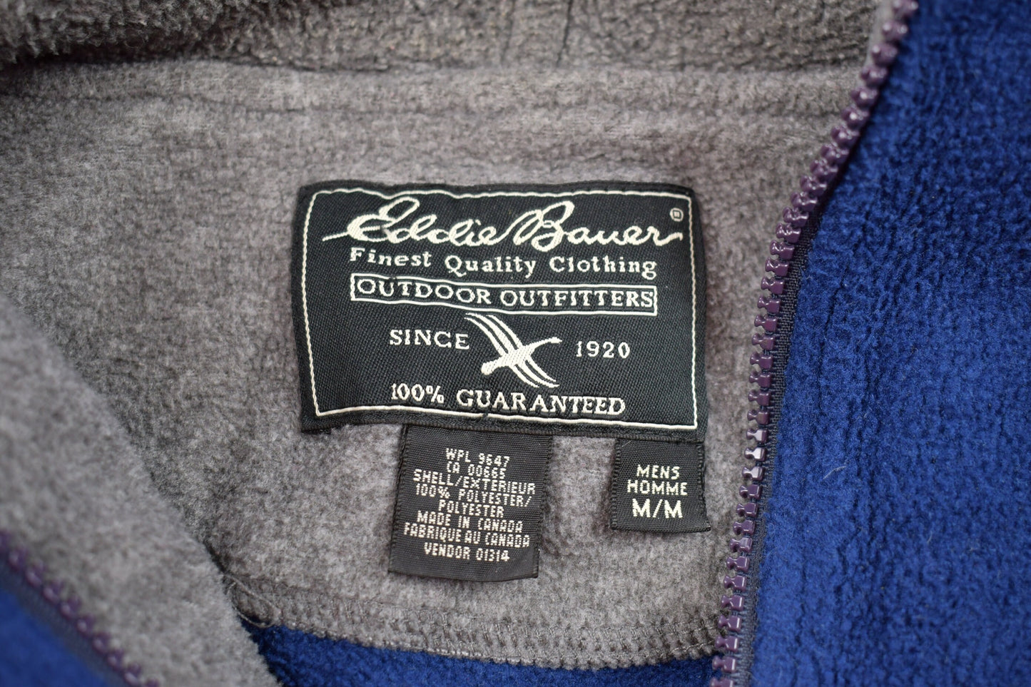 Vintage 1990s Eddie Bauer Hooded Fleece Sweater / Outdoorsman / 90s Sweater / Streetwear / Hiking / Fleece Zip up / Vintage Eddie Bauer
