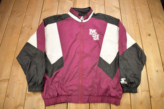 Vintage 1990s Missouri State University Starter Windbreaker / Color Block / Starter Jacket / Embroidered / Deadstock / MSU Bears