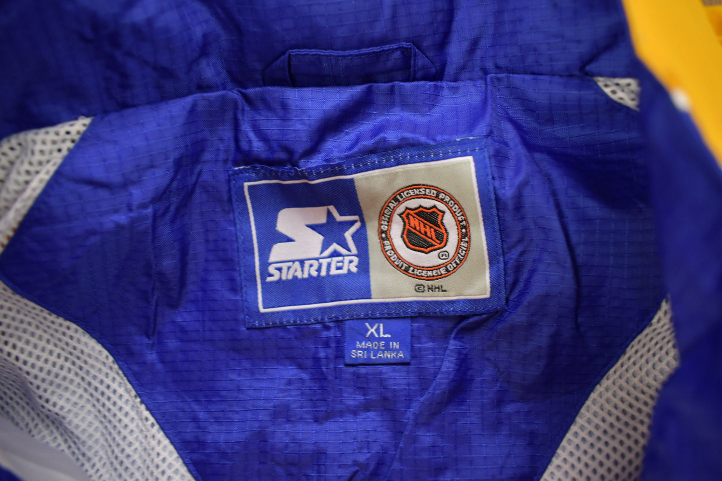 Vintage 1990s St Louis Blues NHL Starter Windbreaker / Color Block / Starter Jacket / Embroidered / Deadstock