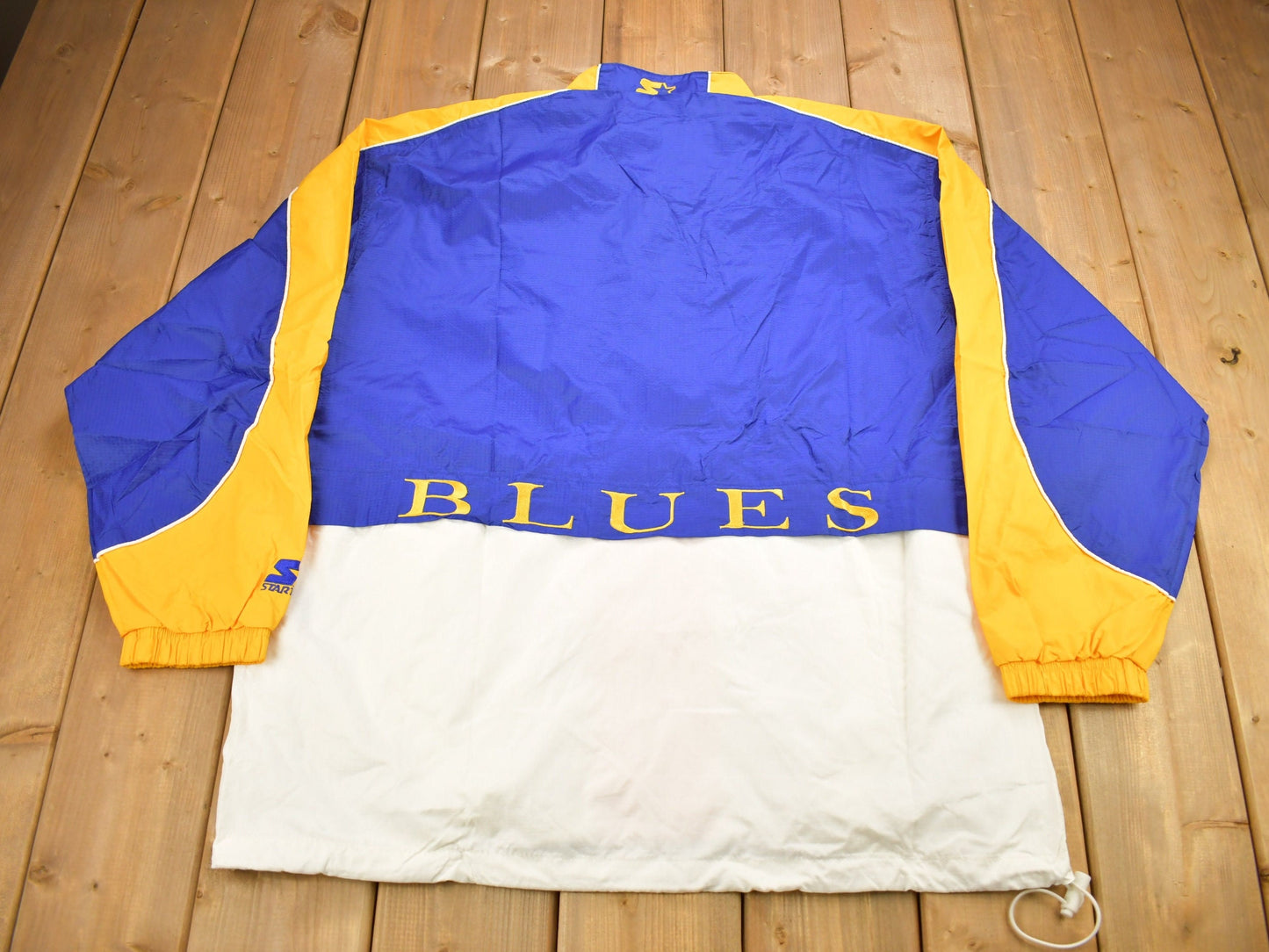 Vintage 1990s St Louis Blues NHL Starter Windbreaker / Color Block / Starter Jacket / Embroidered / Deadstock