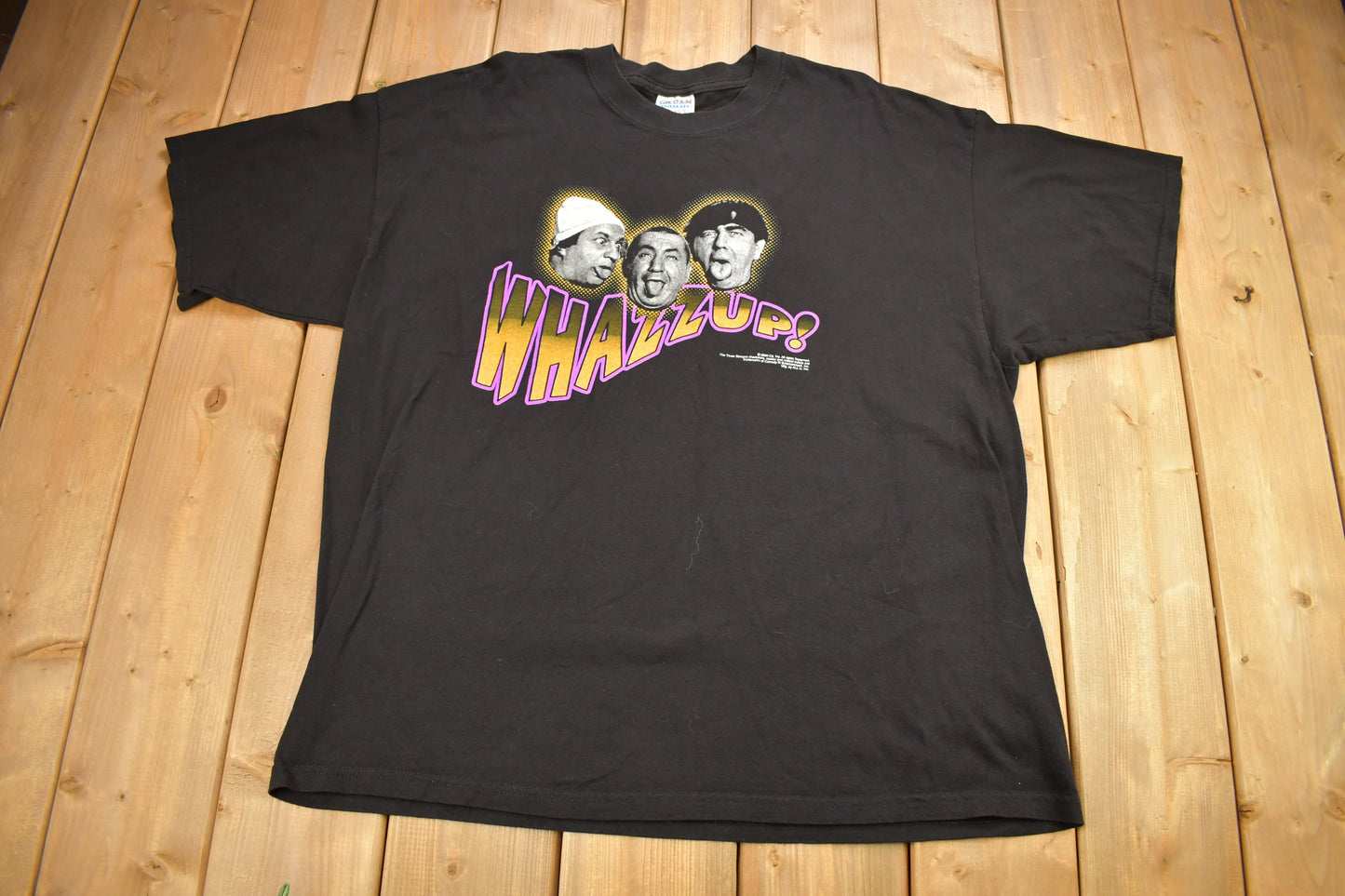 Vintage 2000 The Three Stooges Whazzup! Graphic T-shirt / Rare Vintage / Premium Vintage / Size XXL