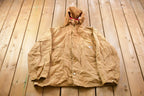 Vintage 1989 Carhartt 100 Years Red Quilt Lined Traditional Coat With Snap On Hood