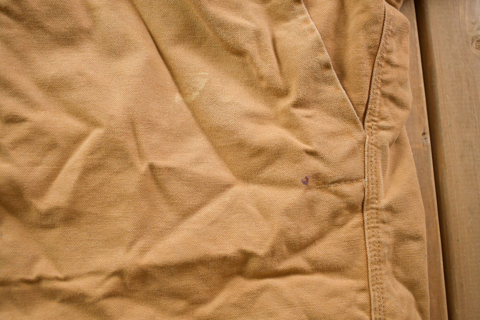 Vintage 1989 Carhartt 100 Years Red Quilt Lined Traditional Coat With Snap On Hood