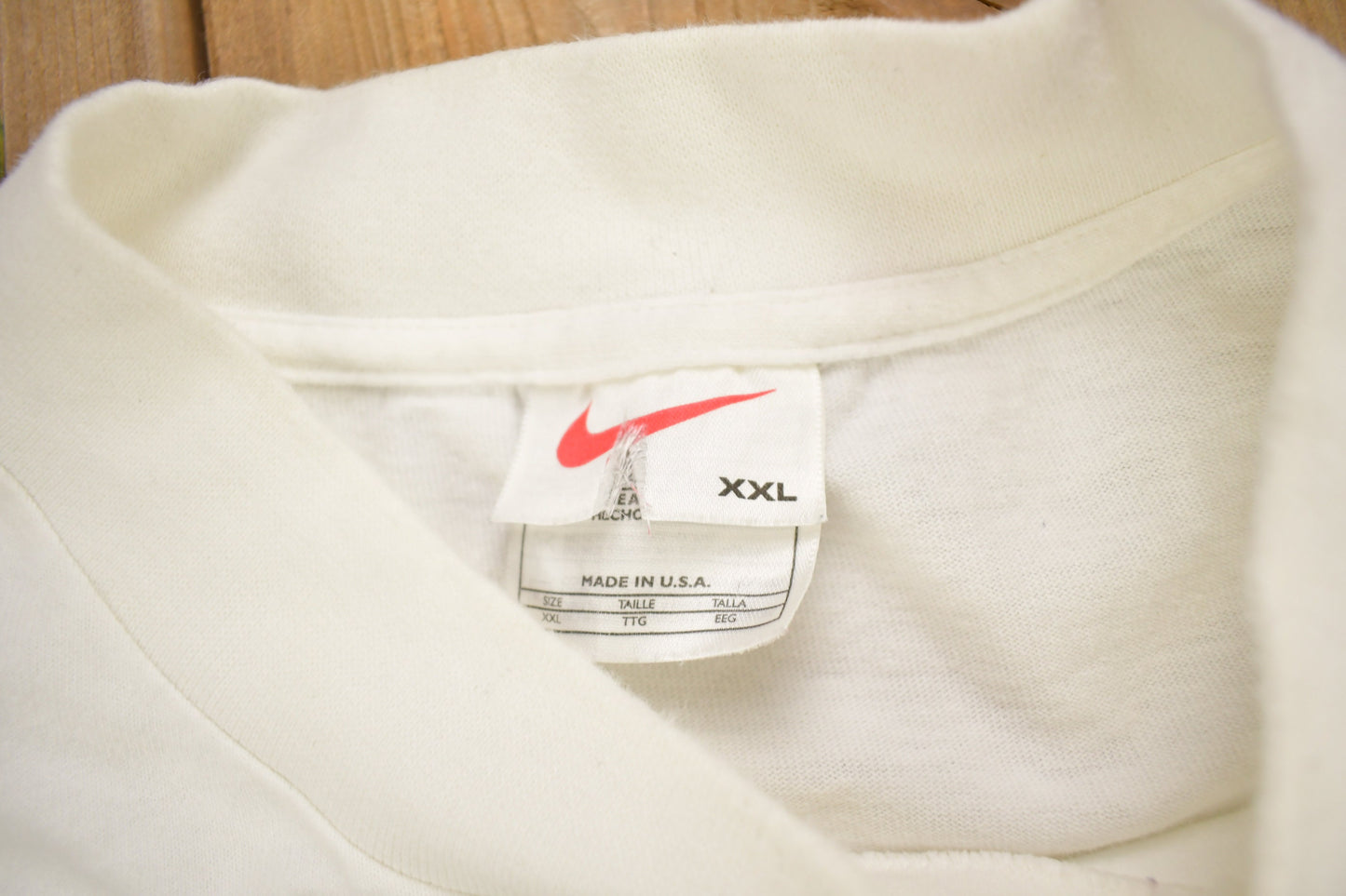 Vintage 1990s Nike Mini Swoosh White Mockneck Sweatshirt / Vintage Nike / Sportswear / Streetwear / Made In USA