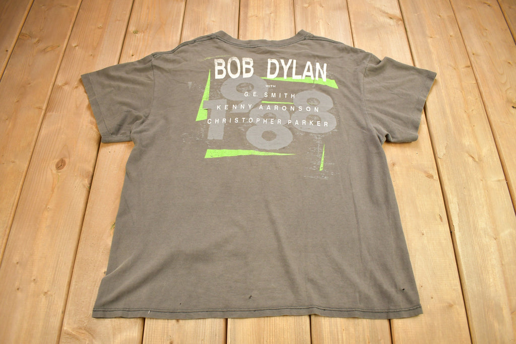 Vintage 1988 Bob Dylan Tour Graphic T-Shirt Band Tee