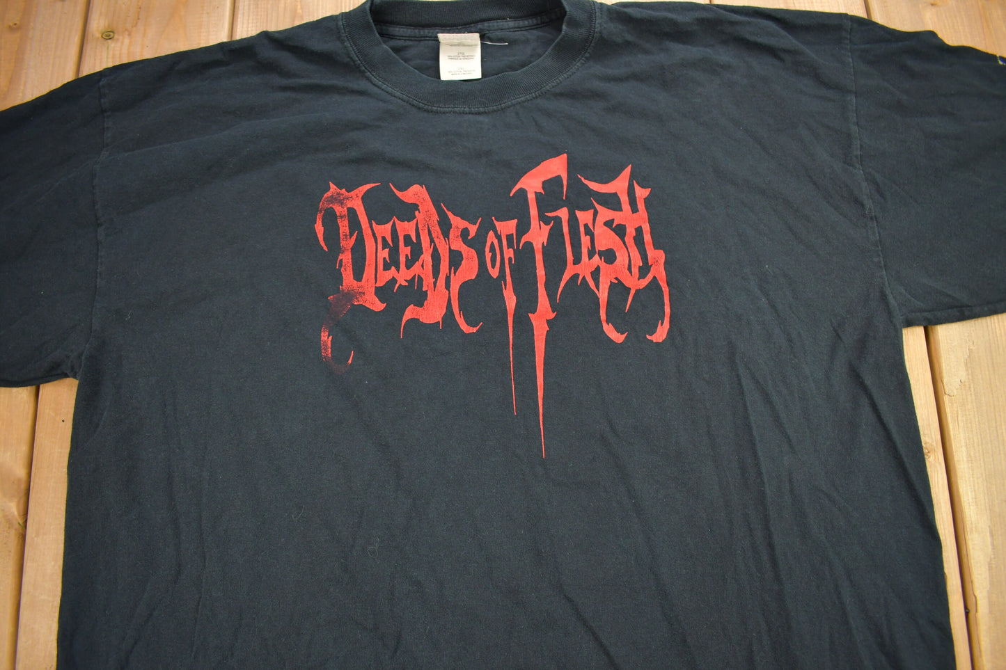 Vintage 1998 Deeds Of Flesh Long Sleeve Band T-shirt / Band Tee / Heavy Metal / Music Promo / Premium Vintage