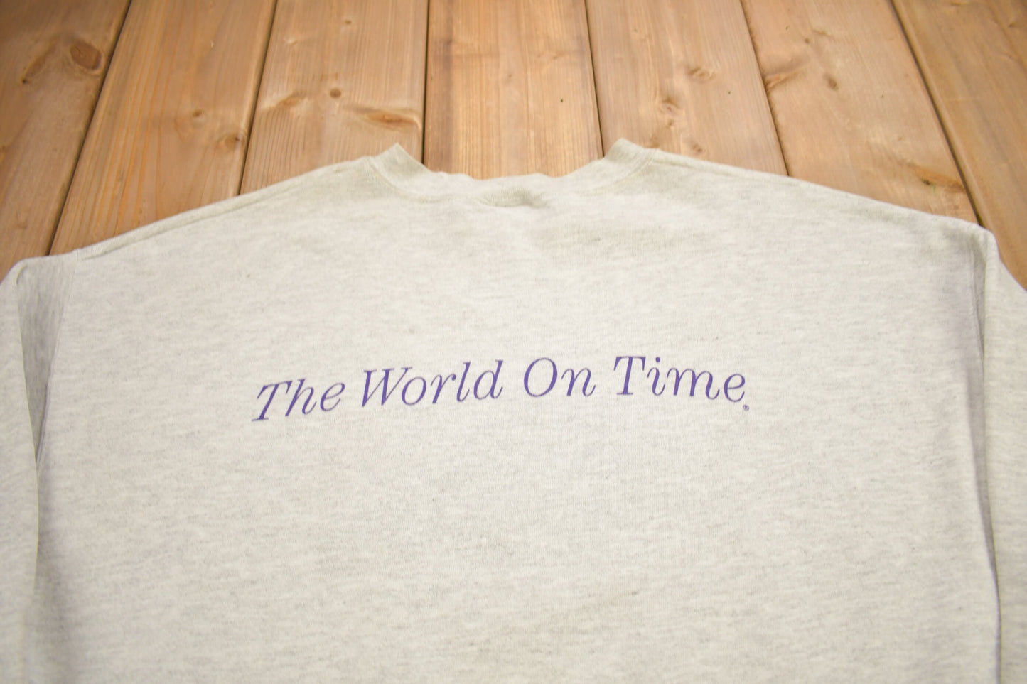 Vintage 1990s Fed Ex "The World On Time" Crewneck Sweatshirt / 90s Crewneck / Lee Heavy Weight / Streetwear / Federal Express