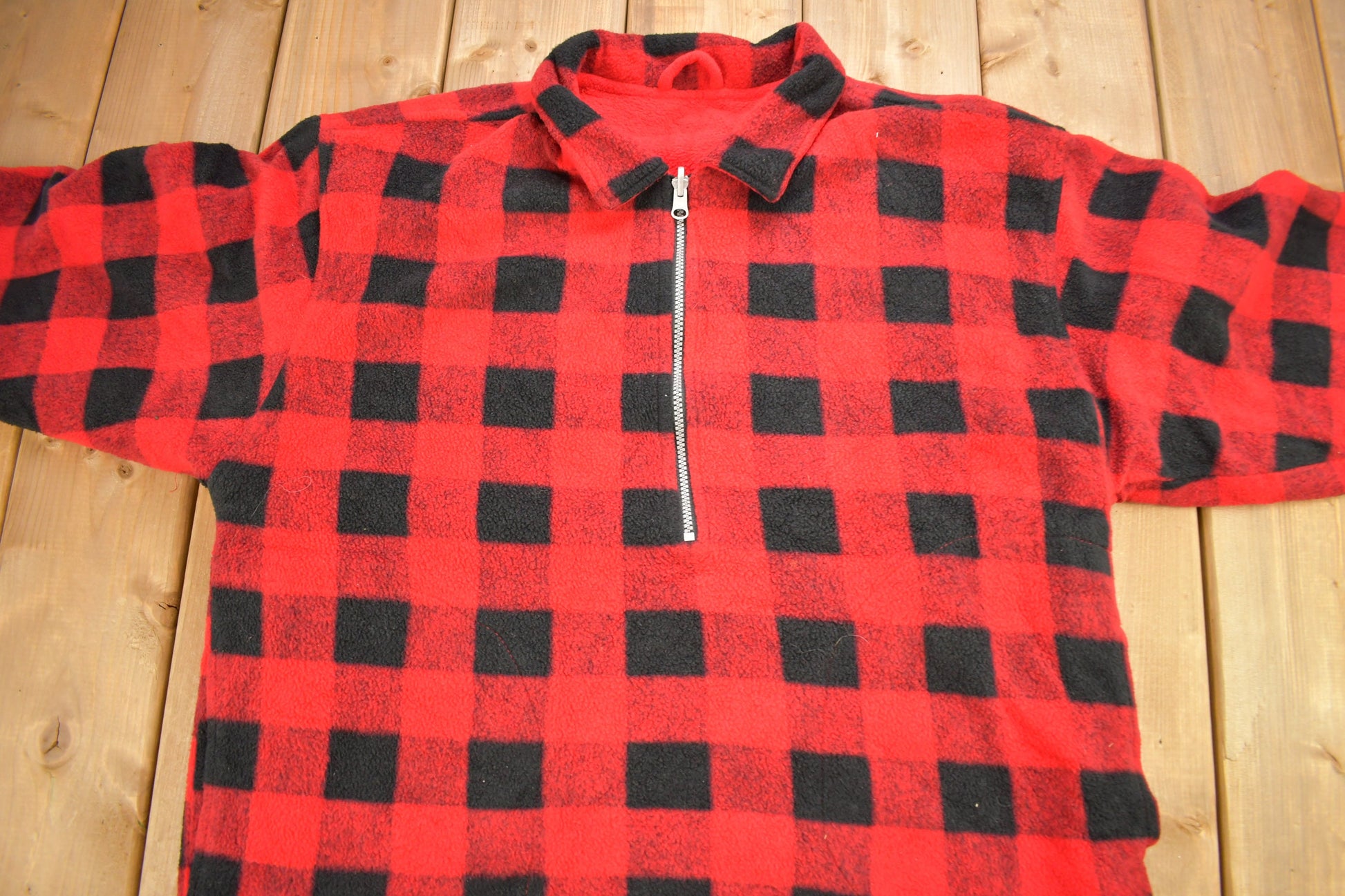 Vintage 1980s Marlboro Unlimited Reversible Quarter Zip Fleece Sweater