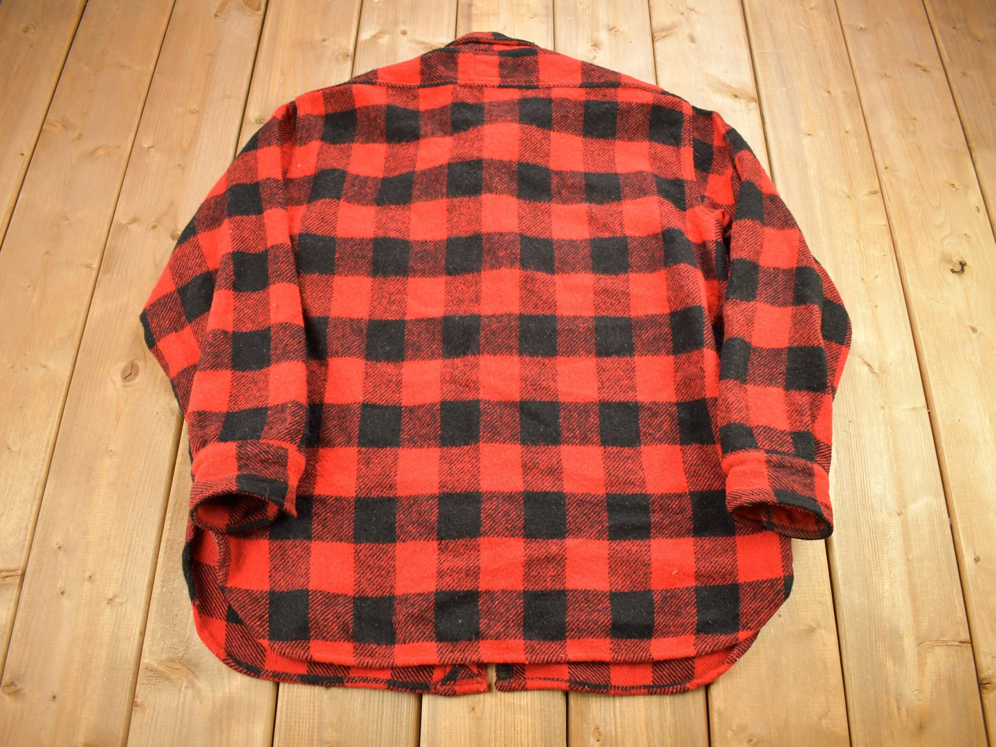 Vintage 1970s Pilgrim Buffalo Plaid Button Up Shirt / 1970s Button Up / Vintage Flannel / True Vintage