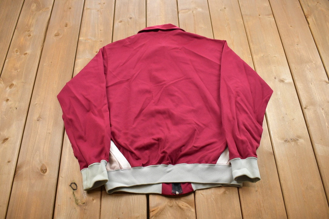 Vintage 1980s Collegiate Track Jacket / Powers Mfq. Co. / Collegiate Sweatshirt / Sportswear / Americana / Made In USA / 80s Track Jacket